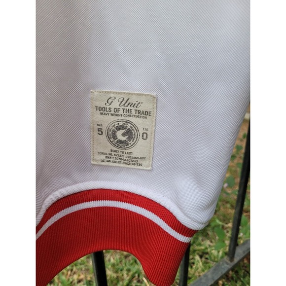 Vintage G-unit 50 Cent Track Jacket Size XL White/Red/Black - Picture 7 of 8